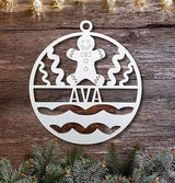 Personalized Gingerbread Ornament, Wooden Christmas Tree Decoration, Custom Holiday Name Sign, for Family NEXTCraft
