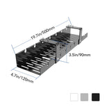 FLEXISPOT Under Desk Cable Management Tray, Metal Raceway Wires Cable Tidy Organizer, Office and Home Cable Tray Use for Standing Desk (Black) FLEXISPOT