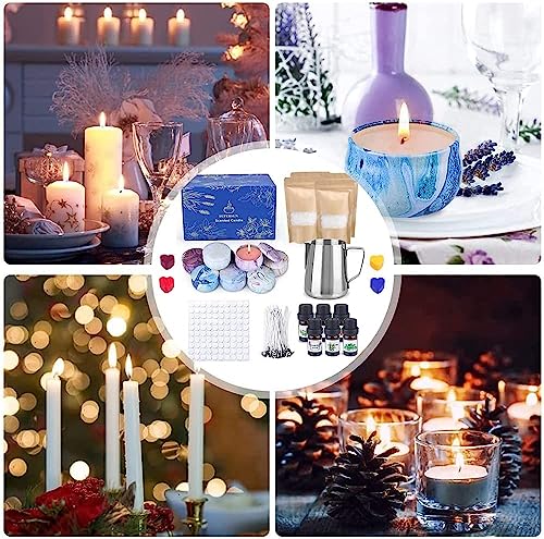 SUPERSUN Candles Making Kit for Adult - Christmas DIY Gift for Kid and Beginner, Includes Beeswax, Essential Oils, Dyes, and More DIY Candle Making SUPERSUN