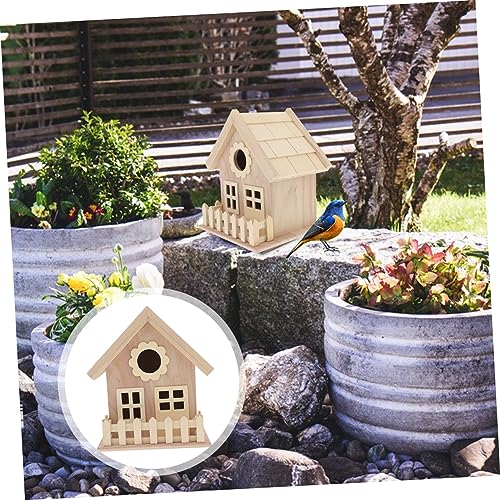 DIY Wood Birdhouse Kit Craft Bird Houses to Paint Wood Bird House for Kids Birdhouse Bulk Mini Birdhouse Small Birdhouse Unfinished Birds Hut Bed BESPORTBLE