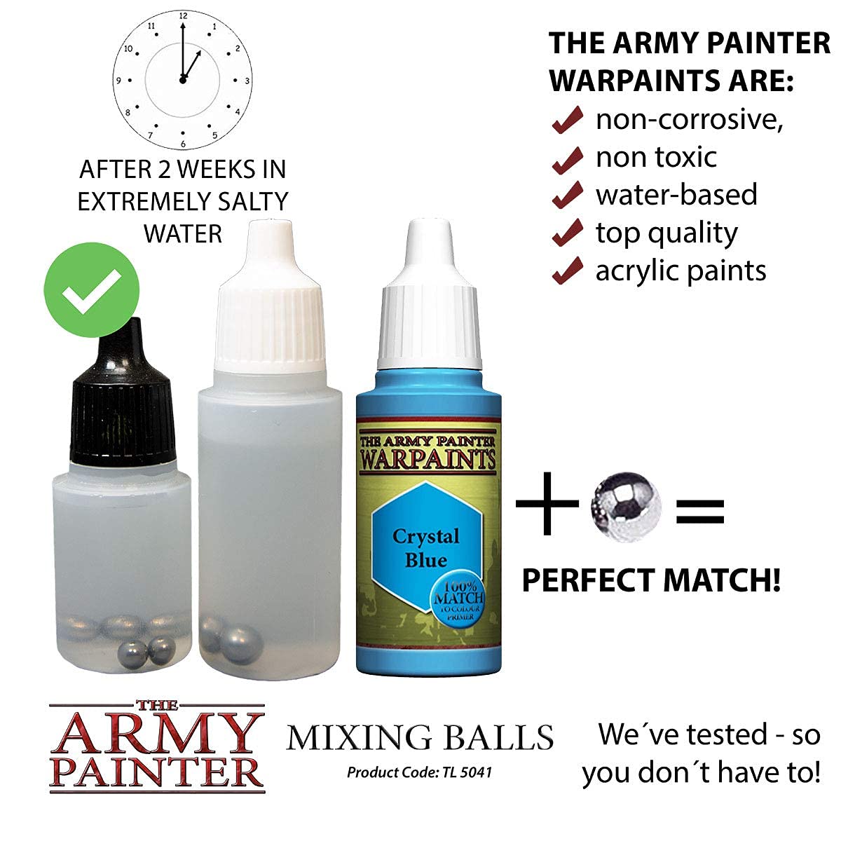 The Army Painter Paint Mixing Balls - Rust-Proof Stainless Steel Paint Mixing Balls for Mixing Model Paints - Stainless Steel Mixing Agitator Balls The Army Painter