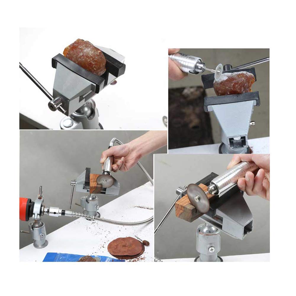 Annurssy Bench Clamp 3 inch Rotatable 360 degree Table Vise for Small Works Drilling Metal Wood Working Making Jewelry Fashion Doll - WoodArtSupply