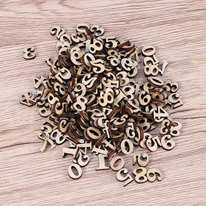 MILISTEN 100pcs Unfinished Wood for Painting Wooden Numbers for Crafts Mini Wooden Number Wood Craft Discs Natural Christmas Stickers Christmas