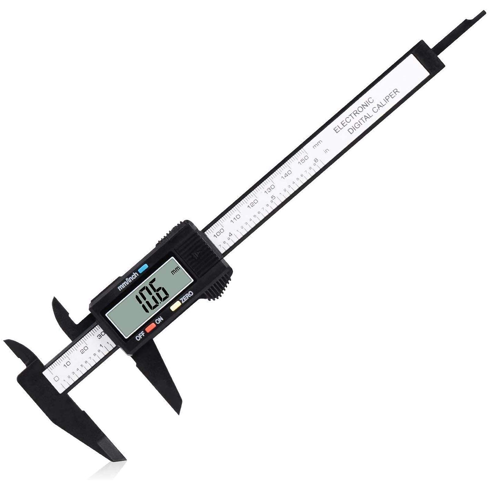 Digital Caliper, Adoric 0-6" Calipers Measuring Tool - Electronic Micrometer Caliper with Large LCD Screen, Auto-Off Feature, Inch and Millimeter - WoodArtSupply