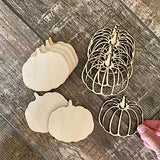 Unfinished Wood Autumn Pumpkin Cutouts by Factory Direct Craft - Pack of 24 Wooden Pumpkin Shapes for Halloween Fall Crafts and DIY Thanksgiving Factory Direct Craft