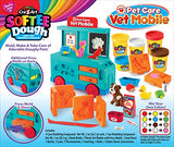 Cra-Z-Art Softee Dough Pet Care Vet Mobile Playset, Modeling Dough Play Toy for Kids Ages 3 Years and Up Cra-Z-Art