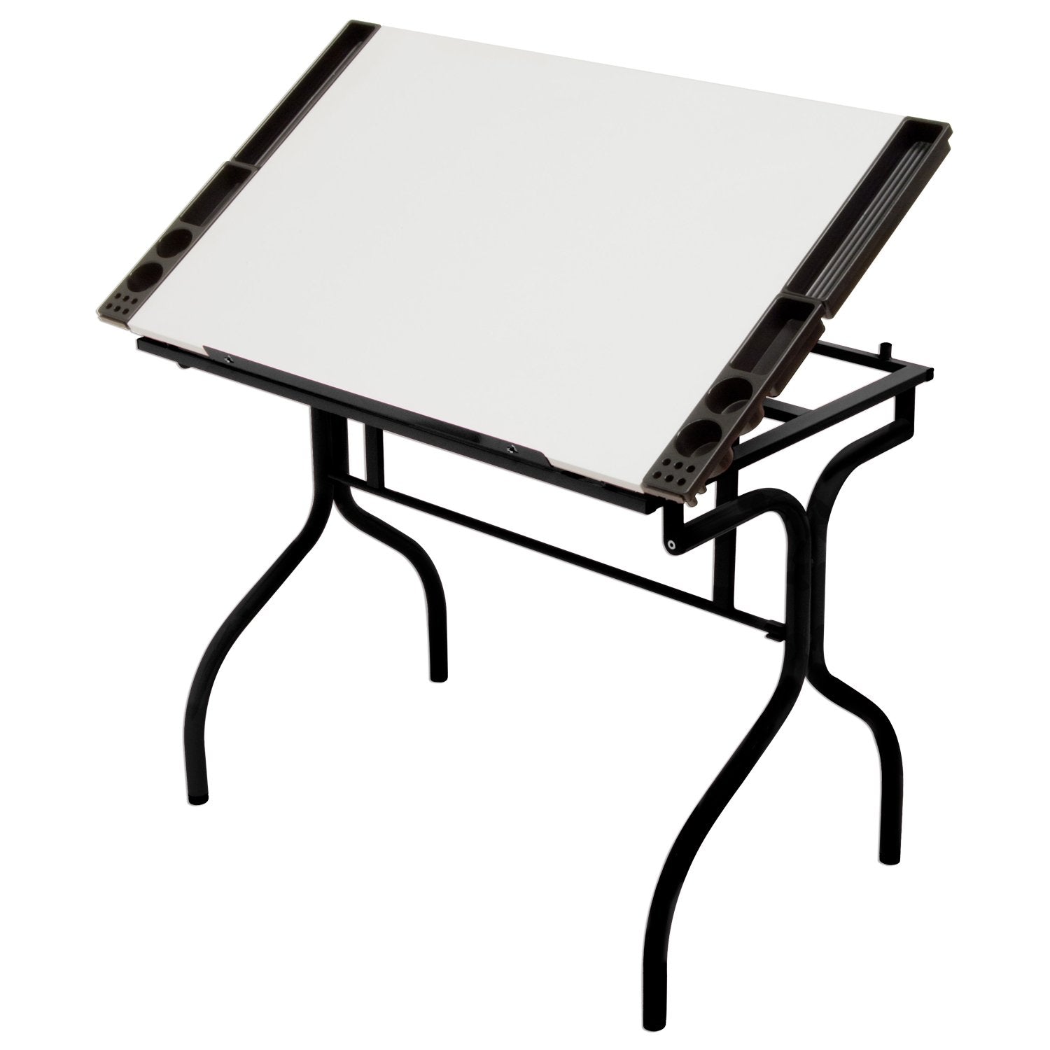 Studio Designs Folding Modern Top Adjustable Drafting Table Craft Table Drawing Desk Hobby Table Writing Desk Studio Desk, 35.25" W x 23.75" D, Black SD Studio Designs