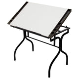 Studio Designs Folding Modern Top Adjustable Drafting Table Craft Table Drawing Desk Hobby Table Writing Desk Studio Desk, 35.25" W x 23.75" D, Black SD Studio Designs