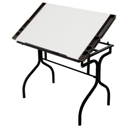 Studio Designs Folding Modern Top Adjustable Drafting Table Craft Table Drawing Desk Hobby Table Writing Desk Studio Desk, 35.25" W x 23.75" D, Black - WoodArtSupply