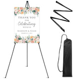 Ground Easel Stand for Display,RRFTOK 63' Instant Foldable Portable for Wedding Banner and Poster, Tabletop Display Metal Tripod with Portable Bag. RRFTOK