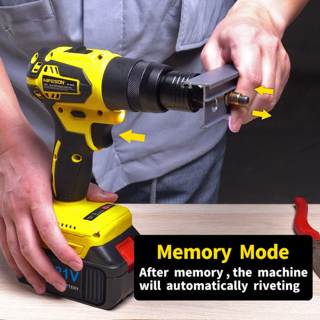 HIFESON Cordless Rivet Gun Tool, 26V Electric Automatic Rivet & Rivet nut Two Functions Professional Kit with 2pcs Battery & Charger (3/16", 5/32", HIFESON