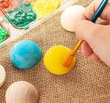 Unfinished Split Wood Balls 20 Pcs 2 Inch Diameters Half Wooden Balls Mini Hemisphere Half Craft Balls for DIY Projects Kids Arts and Craft Supplies William Craft