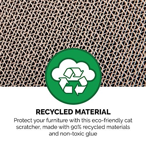 Furhaven Multi-Level Cardboard Cat House w/ Catnip for Indoor Cats, Ft. Scratching Pads & Toys - Farmhouse Corrugated Cat Scratcher Hideout - Furhaven