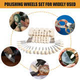 FOTYBEI 80PCS Polishing Buffing Wheel for Dremel Polishing Kit, Wool Felt Polishing Wheel for Dremel Rotary Tool Accessories, with 1/8" Shank for FOTYBEI