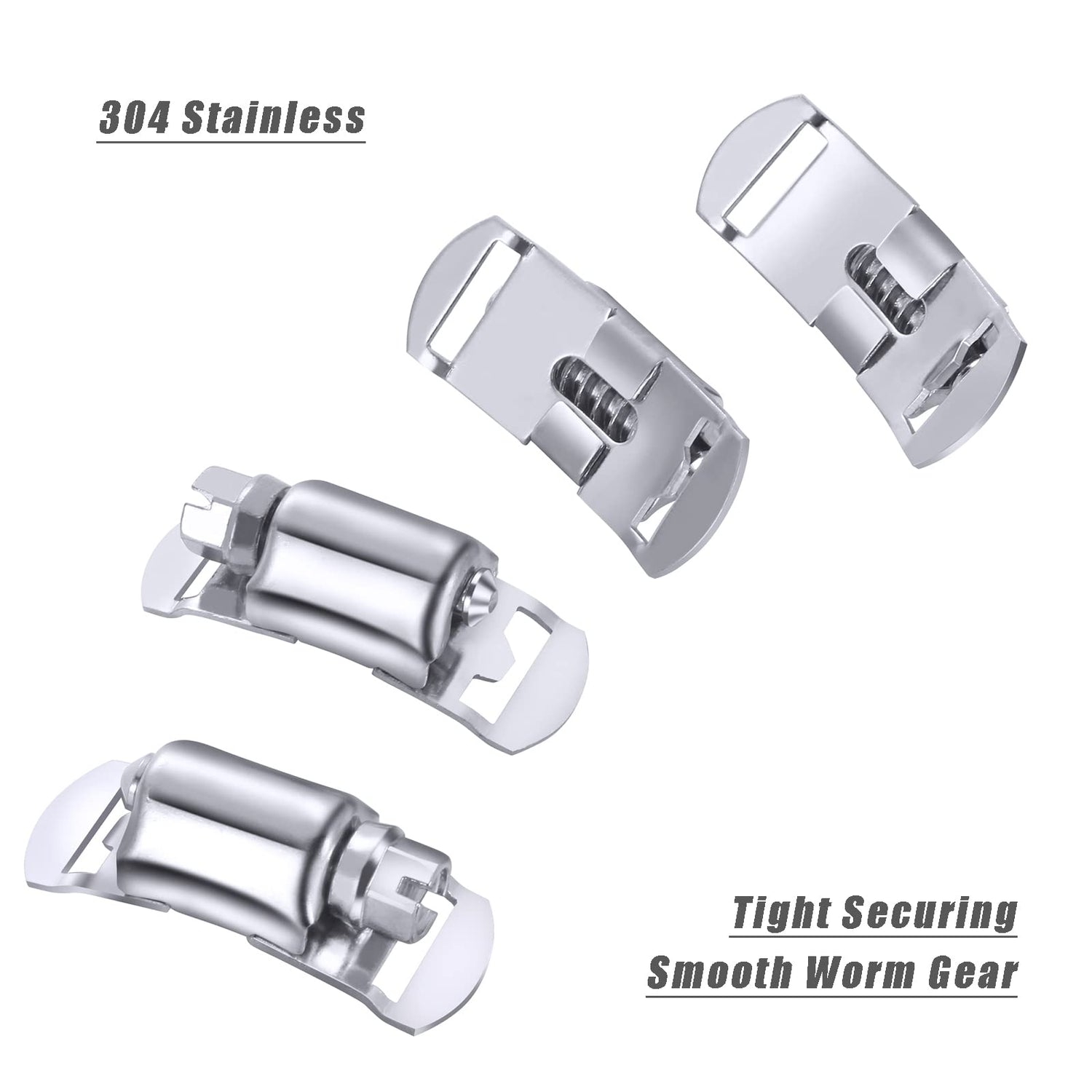Steelsoft 304 Stainless Steel Hose Clamp Assortment Kit DIY, Cut-To-Fit 12 FT Metal Strap+8 Stronger Fasteners,Large Adjustable Worm Gear Band Hose Steelsoft