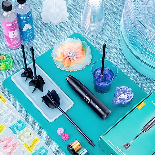 ISTOYO Rechargeable Resin Mixer, Epoxy Mixer for Saving Your Wrist, Epoxy Resin Mixer, Resin Stirrer for Resin Molds, Resin Supplies, Resin, Silicone ISTOYO