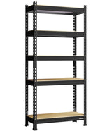 PrimeZone Storage Shelves 5 Tier Adjustable Garage Storage Shelving, Heavy Duty Metal Storage Utility Rack Shelf Unit for Warehouse Pantry Closet PrimeZone