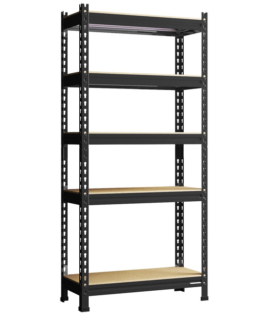 PrimeZone Storage Shelves 5 Tier Adjustable Garage Storage Shelving, Heavy Duty Metal Storage Utility Rack Shelf Unit for Warehouse Pantry Closet - WoodArtSupply