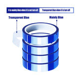 MEBMIK 4 Rolls 20mm x33m(108ft) Blue Heat Tape High Temperature Heat Resistant Tape Heat Transfer Tape for Heat Sublimation Press Vinyl,No Residue MEBMIK