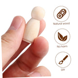 VILLFUL 30pcs Little Wooden Man Easter Peg Toys Dolls Peg People Wooden Peg Figures Art Crafts Peg Doll Unfinished Wooden Figure Kids Crafts Kids DIY VILLFUL