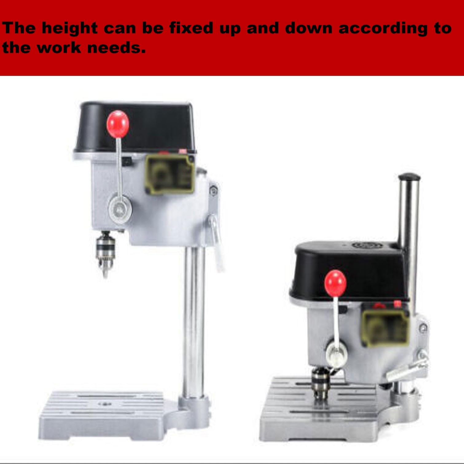 Mini Bench Drill Press, 110V 340W Portable Drill Workbench, Light-Duty DIY Craft Drilling Repair Tool Expanding Drilling Machine Pressed-in Chuck - WoodArtSupply