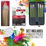 U.S. Art Supply 70-Piece Artist Oil Painting Set with Aluminum Field Easel, Wood Table Easel, 24 Oil Paint Colors, 37 Brushes, 2 Stretched Canvases, US Art Supply