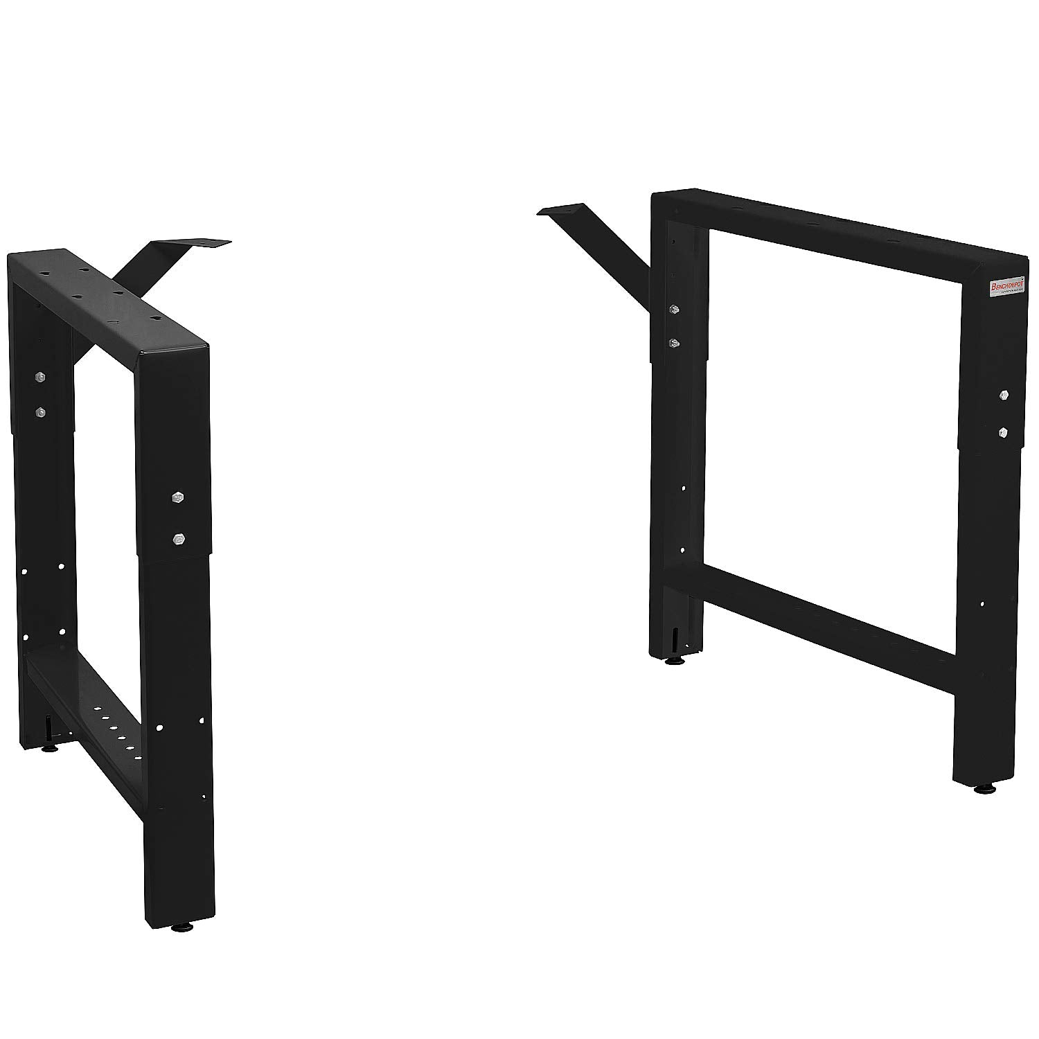 Workbench Table Frame 20" Depth - Black - 29" to 35" Height Adjustable - by BenchPro - WoodArtSupply