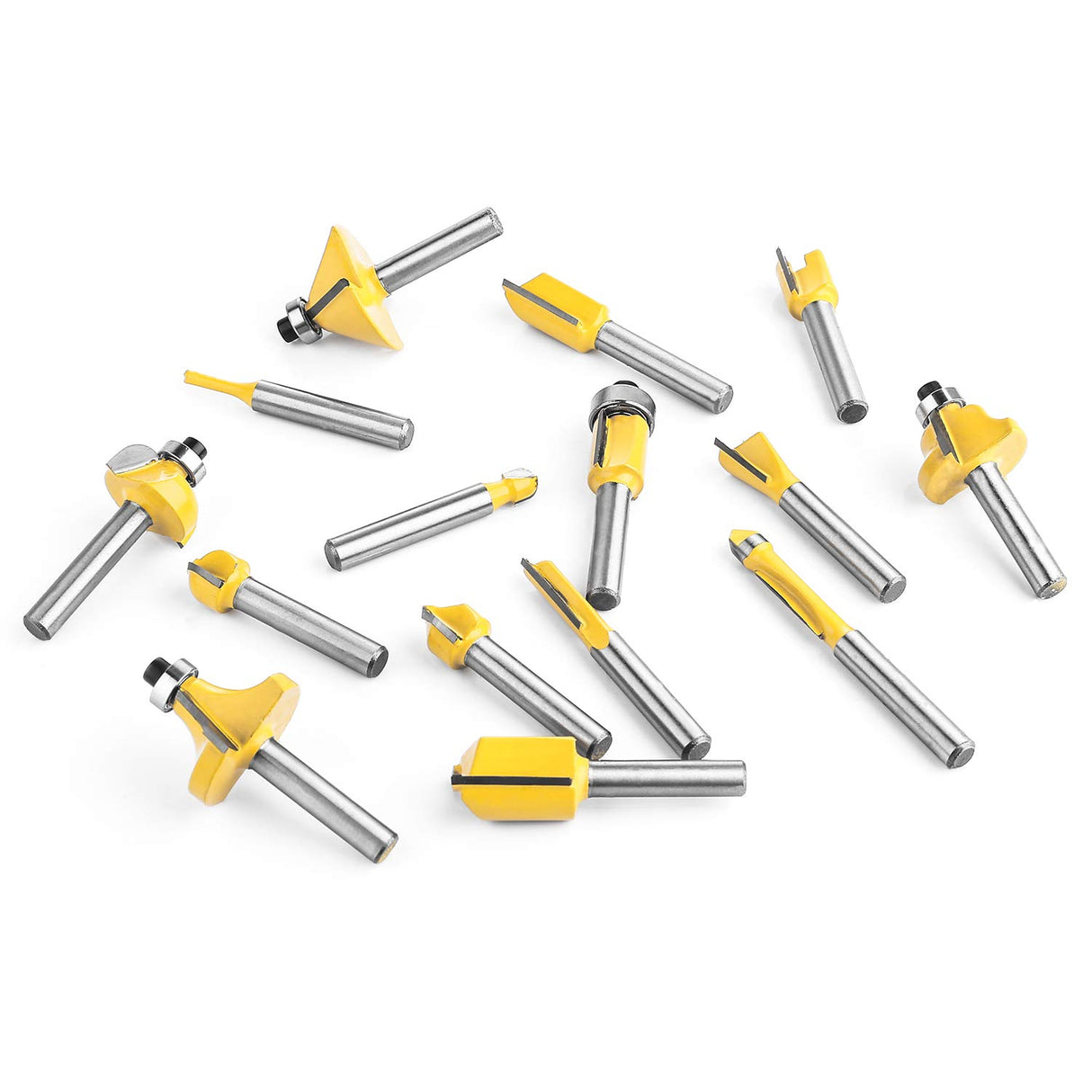 KOWOOD Router Bits Set of 15 Pieces 1/4 Inch Woodwork Tools for Beginners KOWOOD