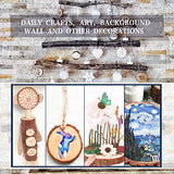 FSWCCK 24 PCS Wood Slices Bulk, 4-4.7 Inch Unfinished Natural with Tree Barks Rustic Wedding Centerpiece Disc, Craft Wood Pieces for Circles Craft FSWCCK