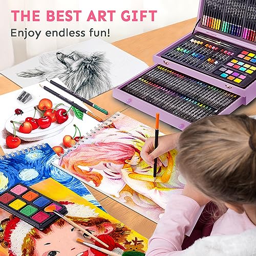 145 Piece Deluxe Art Set with 2 x 50 Sheet Drawing Pad, Art Supplies Wooden  Art Box, Drawing Painting Kit with Crayons, Oil Pastels, Colored Pencils,  Creative Gift Box for Adults Artist Beginners – WoodArtSupply