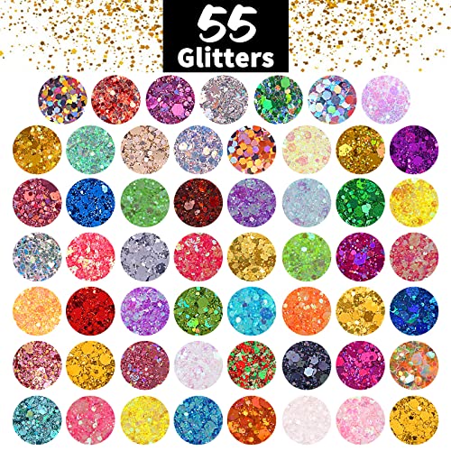 Iridescent Pink Chunky Glitter Mix for Face Body Hair Nail Art