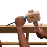 Wooden Mallet 4 ½” Bora 540049, The Well-Balanced Beechwood Woodworking Mallet That’s Ideal for Solid, Damage-Free Striking Bora