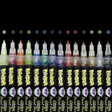 PINTAR Glitter Pens for Adults and Kids - Glitter Stylus Pens Fine Point - Fine Tip Paint Pens - Acrylic Glitter Markers - Acrylic Paint Pens for PINTAR