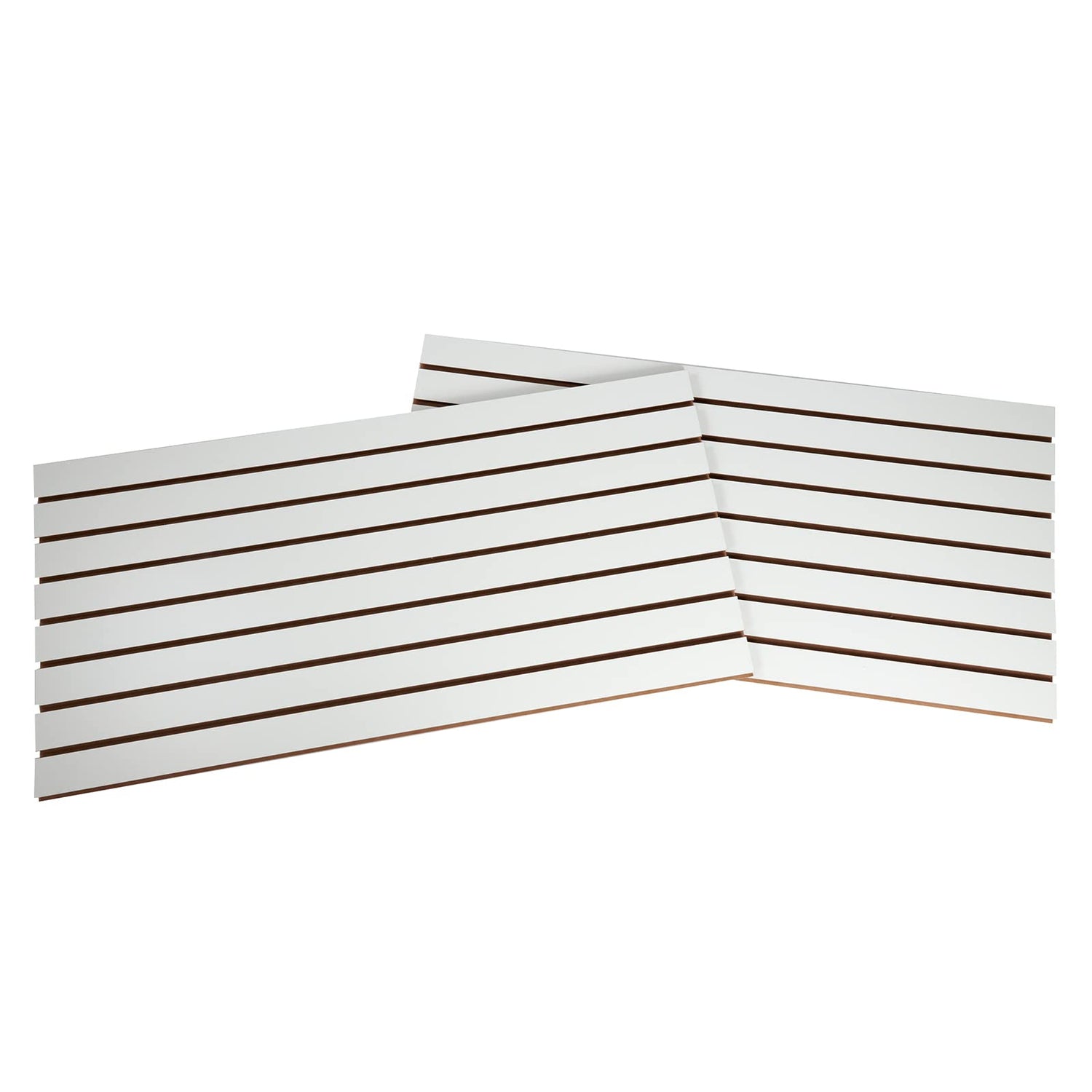 SSWBasics 4ft x 2ft Horizontal White Slatwall Panels Easy Organizer (24"H x 48"L) - Pack of 2 - Streamline Your Space with Effortless Retail SSWBasics