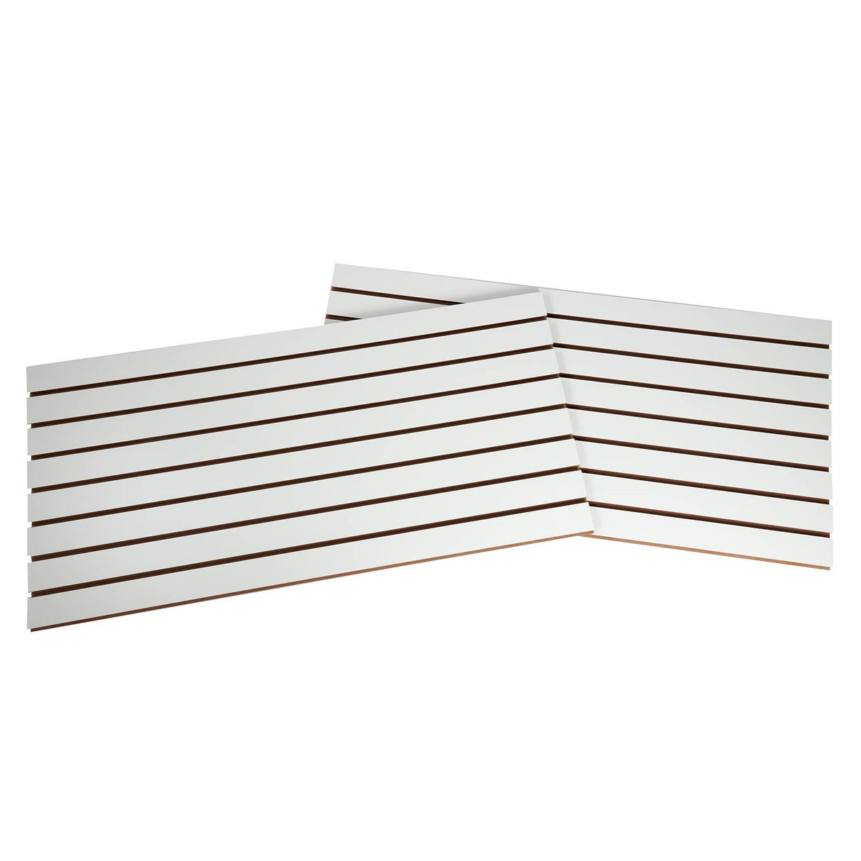 SSWBasics 4ft x 2ft Horizontal White Slatwall Panels Easy Organizer (24"H x 48"L) - Pack of 2 - Streamline Your Space with Effortless Retail SSWBasics