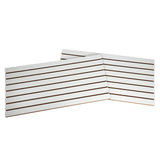 SSWBasics 4ft x 2ft Horizontal White Slatwall Panels Easy Organizer (24"H x 48"L) - Pack of 2 - Streamline Your Space with Effortless Retail SSWBasics