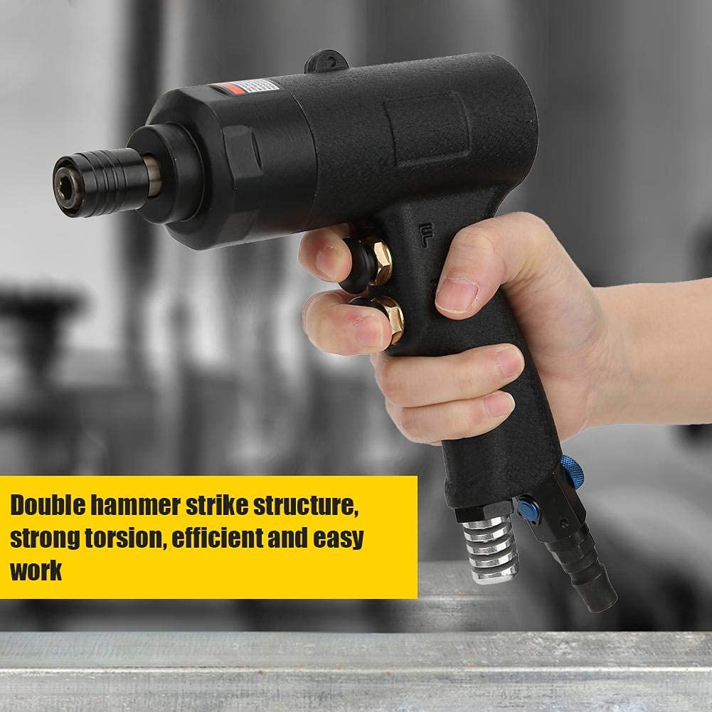 Pneumatic Screwdriver, 8H Industrial Grade Gun Type Impact Air Screwdriver with Environmental Protection for Furniture Assembly - WoodArtSupply