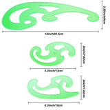 6 Pieces Plastic French Curve Ruler Multi-Function Comic Template Tool Set for Drafting Drawing Template, 6 Assorted Sizes TecUnite