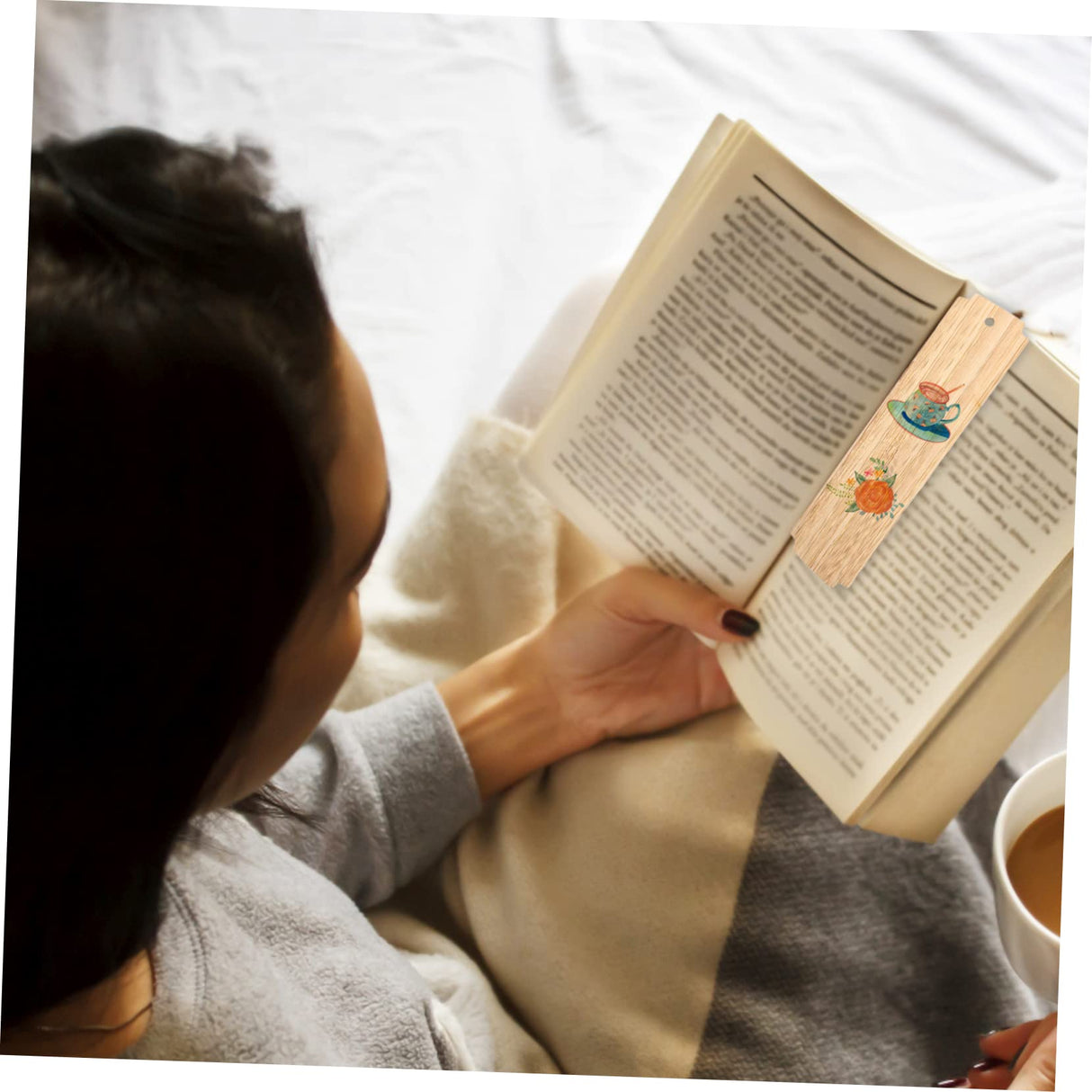 VILLCASE 20 pcs Wooden Blank Bookmark Blank Bookmarks to Decorate Decorative Bookmark Unfinished Wooden Bookmarks DIY Book Page Marker Blank Wooden VILLCASE