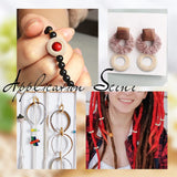 NBEADS 400 Pcs Wooden Linking Rings, 15mm Unfinished Round Wooden Charm Donut Circle Linking Rings Pendant Blank Wooden Loop for Earring Jewelry DIY NBEADS