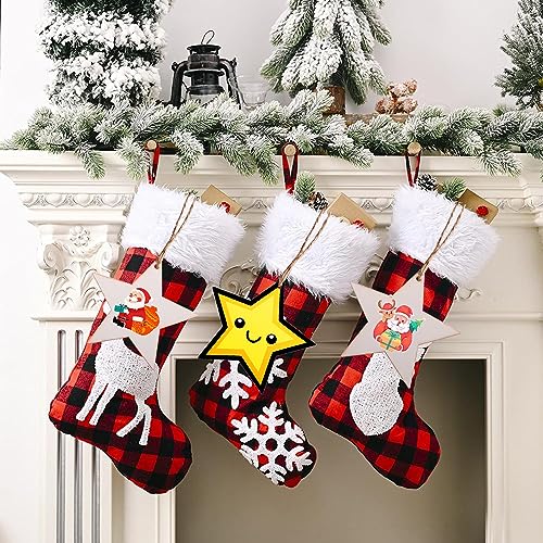 50pcs Wooden Ornaments Unfinished with Hole Wooden DIY Christmas Ornaments Hanging Decorations DIY Crafts Holiday Supplies (Wooden Star Cutouts) Nfyxcaz