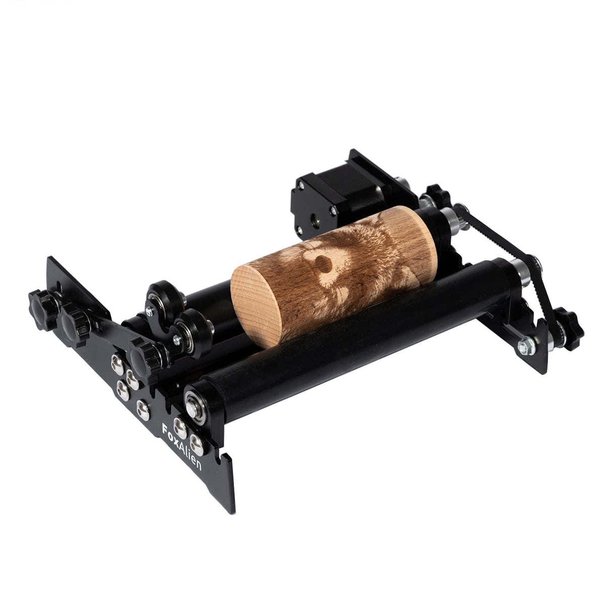 FoxAlien R42 Y-axis Rotary Roller Engraving Module for Cylindrical Objects Curved Surface Compatible with FoxAlien Masuter Pro, Masuter 4040 CNC FoxAlien