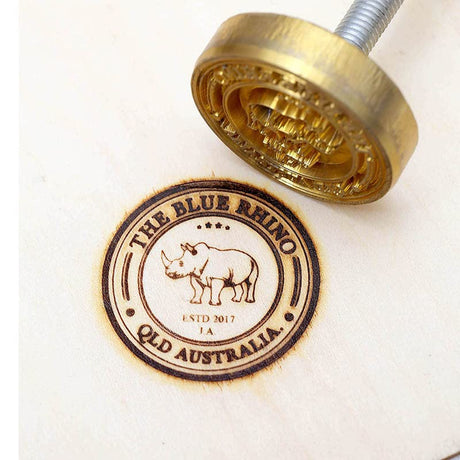 Custom Wood Branding Iron by ZOECRAFTSUPPLY with Long Handle - Durable Personalised Stamp for Wood, Leather, Plastic, and Paper ZOECRAFTSUPPLY