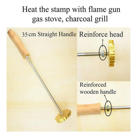 Custom Branding Iron for Wood - Handcrafted Logo Stamp (3"x3") by Arokimi Arokimi