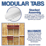 Bar/Parallel Clamp Modular Clamp Rack • Easy and Quick to Align • Pre-Drilled 16 inch on Center • 3 Pack Fulton Woodworking Tools