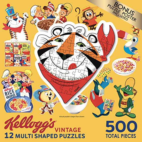 Kellogg's Multi Shaped Mini 500 PC Jigsaw Puzzles - WoodArtSupply