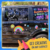 Chalkola Liquid Chalk Markers & Metallic Colors Pack of 16 Chalk Pens - for Chalkboard, Blackboards, Window, Glass, Bistro | 6mm Reversible Bullet & Chalkola