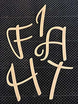 5'' Tall Wooden Script Letter S Unfinished, Paintable Kids Cursive Alphabet Monograming, Love is in The Air Font, DIY NEXTCraft