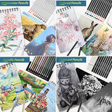Vnzil 72 Pack Drawing Set Sketching Kit, Art Supplies for Artists, Beginners, Adults, Teens, Premium Art Kit with 50 Sheets Sketch Book, Colored, Vnzil