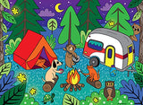 Faber-Castell Color by Number Puzzle, Camping - 100 Pieces, DIY Coloring Puzzle Set for Kids Ages 6+, Small Faber-Castell